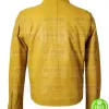 MEN'S YELLOW LEATHER MOTORCYCLE JACKET MEN'S YELLOW LEATHER MOTORCYCLE JACKET