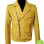 MEN'S YELLOW LEATHER MOTORCYCLE JACKET