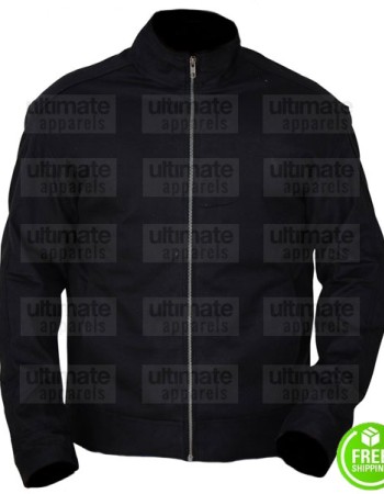 MILE 22 MARK WAHLBERG (JAMES SILVA) BLACK COTTON JACKET