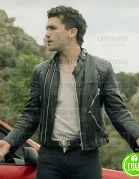 MONEY HEIST SEASON 4 JAIME LORENTE (DENVER) BLACK LEATHER JACKET