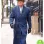MOTHERLESS BROOKLYN BRUCE WILLIS (FRANK MINNA) BLUE WOOL COAT
