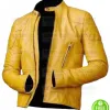 MEN'S MUSTARD YELLOW LEATHER JACKET MEN'S MUSTARD YELLOW LEATHER JACKET