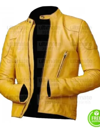 MEN'S MUSTARD YELLOW LEATHER JACKET