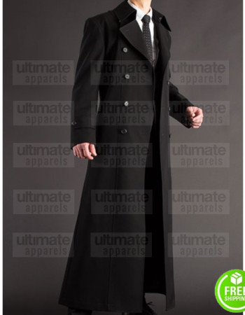 NAPOLEON STYLE FRENCH MILITARY BLACK COTTON TRENCH COAT NAPOLEON STYLE FRENCH MILITARY BLACK COTTON TRENCH COAT