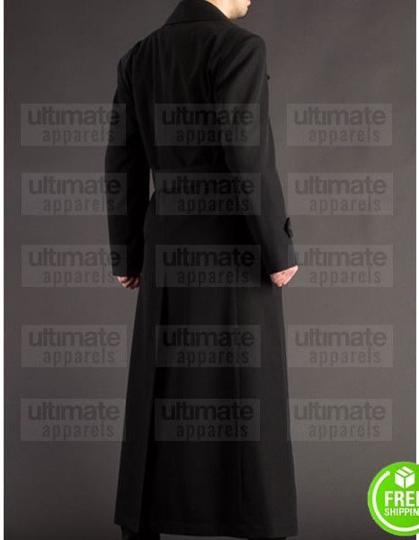 NAPOLEON STYLE FRENCH MILITARY BLACK COTTON TRENCH COAT