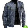 CAFE RACER NAVY BLUE LEATHER MOTORCYCLE JACKET CAFE RACER NAVY BLUE LEATHER MOTORCYCLE JACKET