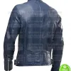 CAFE RACER NAVY BLUE LEATHER MOTORCYCLE JACKET CAFE RACER NAVY BLUE LEATHER MOTORCYCLE JACKET