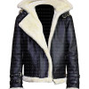 B3 SHEARLING BLACK BOMBER LEATHER JACKET B3 SHEARLING BLACK BOMBER LEATHER JACKET