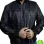 BLACK BOMBER LEATHER JACKET