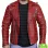 BLOOD RED BIKER LEATHER JACKET