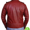 BLOOD RED BIKER LEATHER JACKET BLOOD RED BIKER LEATHER JACKET