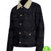 CHICAGO P.D PATRICK JOHN FLUGER BLACK FUR COLLAR JACKET CHICAGO P.D PATRICK JOHN FLUGER BLACK FUR COLLAR JACKET