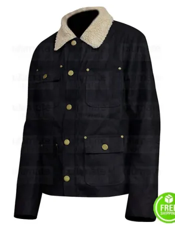 CHICAGO P.D PATRICK JOHN FLUGER BLACK FUR COLLAR JACKET