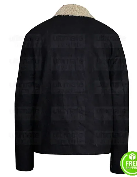 CHICAGO P.D PATRICK JOHN FLUGER BLACK FUR COLLAR JACKET