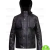 DETROIT BECOME HUMAN BRYAN DECHART BROWN HOODIE LEATHER JACKET DETROIT BECOME HUMAN BRYAN DECHART BROWN HOODIE LEATHER JACKET