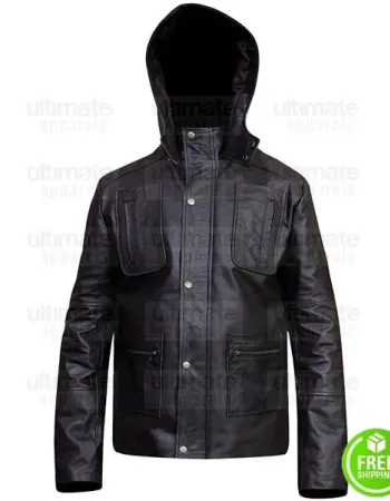 DETROIT BECOME HUMAN BRYAN DECHART BROWN HOODIE LEATHER JACKET