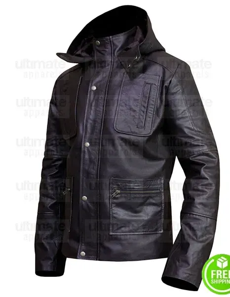 DETROIT BECOME HUMAN BRYAN DECHART BROWN HOODIE LEATHER JACKET DETROIT BECOME HUMAN BRYAN DECHART BROWN HOODIE LEATHER JACKET