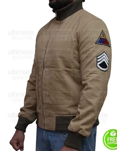 Fury Movie Brad Pitt (Wardaddy) Tanker WW2 Jacket Fury Movie Brad Pitt (Wardaddy) Tanker WW2 Jacket