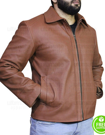 John Wick (Keanu Reeves) Brown Leather Jacket