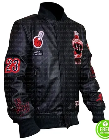 Jordan Marvin Bomber Mens Black/Red Gym Jacket 