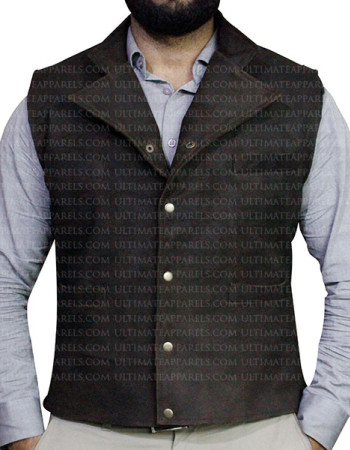 MAGNIFICENT SEVEN CHRIS PRATT SUEDE LEATHER VEST