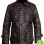 FOUR POCKETS DARK BROWN DISTRESSED LEATHER JACKET