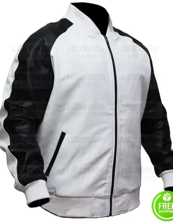 POWER 50 CENT (KANAN) BLACK AND WHITE LEATHER JACKET POWER 50 CENT (KANAN) BLACK AND WHITE LEATHER JACKET