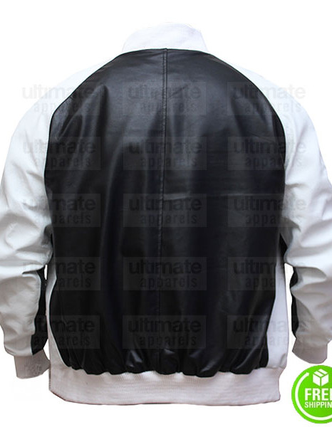 POWER 50 CENT (KANAN) BLACK AND WHITE LEATHER JACKET POWER 50 CENT (KANAN) BLACK AND WHITE LEATHER JACKET