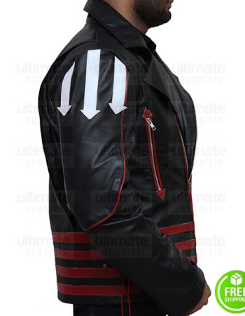 ROCKSTAR FREDDIE MERCURY RED AND BLACK LEATHER JACKET