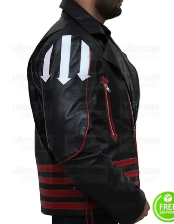 ROCKSTAR FREDDIE MERCURY RED AND BLACK LEATHER JACKET