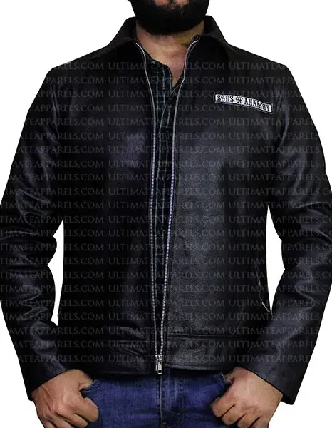 SONS OF ANARCHY BLACK LEATHER JACKET SONS OF ANARCHY BLACK LEATHER JACKET