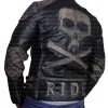 VINTAGE SKULL BONES BLACK DISTRESSED JACKET
