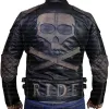 VINTAGE SKULL BONES BLACK DISTRESSED JACKET