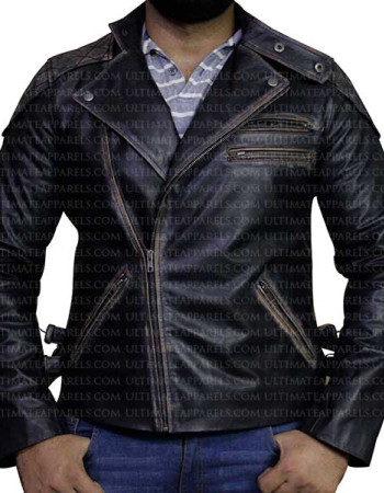 VINTAGE SKULL BONES BLACK DISTRESSED JACKET VINTAGE SKULL BONES BLACK DISTRESSED JACKET