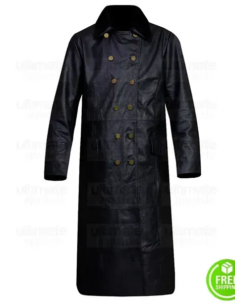 WW2 GERMAN WAFFEN SS ELITE OFFICE MILITARY FUR COLLAR LEATHER COAT