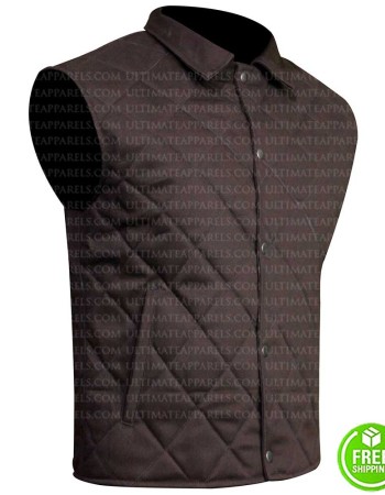 YELLOWSTONE KEVIN COSTNER (JOHN DUTTON) BROWN COTTON VEST YELLOWSTONE KEVIN COSTNER (JOHN DUTTON) BROWN COTTON VEST