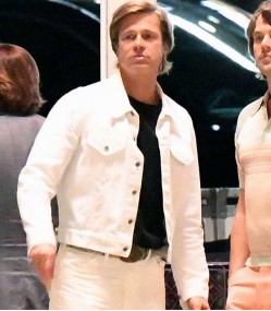 ONCE UPON A TIME IN HOLLYWOOD BRAD PITT (CLIFF BOOTH) WHITE JACKET
