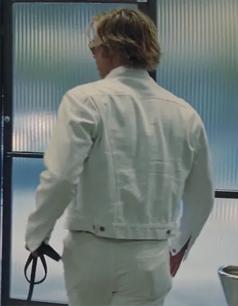 ONCE UPON A TIME IN HOLLYWOOD BRAD PITT (CLIFF BOOTH) WHITE JACKET