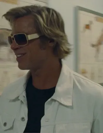 ONCE UPON A TIME IN HOLLYWOOD BRAD PITT (CLIFF BOOTH) WHITE JACKET ONCE UPON A TIME IN HOLLYWOOD BRAD PITT (CLIFF BOOTH) WHITE JACKET