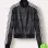 PHARRELL WILLIAMS BLACK BOMBER LEATHER JACKET