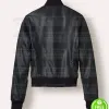 PHARRELL WILLIAMS BLACK BOMBER LEATHER JACKET PHARRELL WILLIAMS BLACK BOMBER LEATHER JACKET