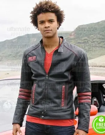 POWER RANGERS EKA DARVILLE (SCOTT TURMAN) BLACK LEATHER JACKET