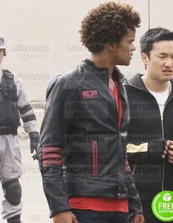 POWER RANGERS EKA DARVILLE (SCOTT TURMAN) BLACK LEATHER JACKET POWER RANGERS EKA DARVILLE (SCOTT TURMAN) BLACK LEATHER JACKET