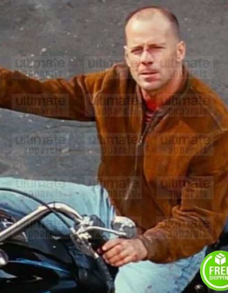 Pulp Fiction Bruce Willis (Butch Coolidge) Brown Suede Leather Jacket Pulp Fiction Bruce Willis (Butch Coolidge) Brown Suede Leather Jacket