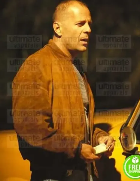 Pulp Fiction Bruce Willis (Butch Coolidge) Brown Suede Leather Jacket Pulp Fiction Bruce Willis (Butch Coolidge) Brown Suede Leather Jacket