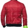 MEN'S RED SATIN BOMBER JACKET MEN'S RED SATIN BOMBER JACKET
