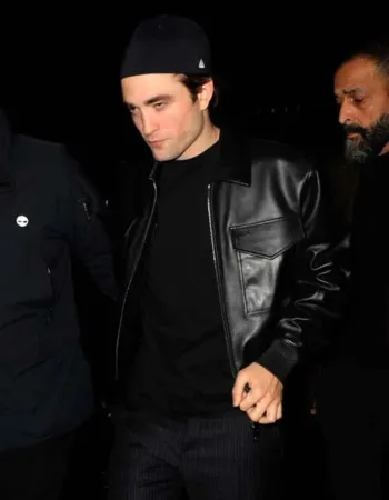ROBERT PATTINSON BLACK BOMBER JACKET