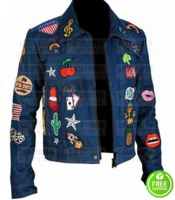 ROCKETMAN TARON EGERTON (ELTON JOHN) BLUE DENIM JACKET