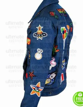 ROCKETMAN TARON EGERTON (ELTON JOHN) BLUE DENIM JACKET ROCKETMAN TARON EGERTON (ELTON JOHN) BLUE DENIM JACKET