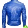 MEN'S ROYAL BLUE BIKER LEATHER JACKET MEN'S ROYAL BLUE BIKER LEATHER JACKET
